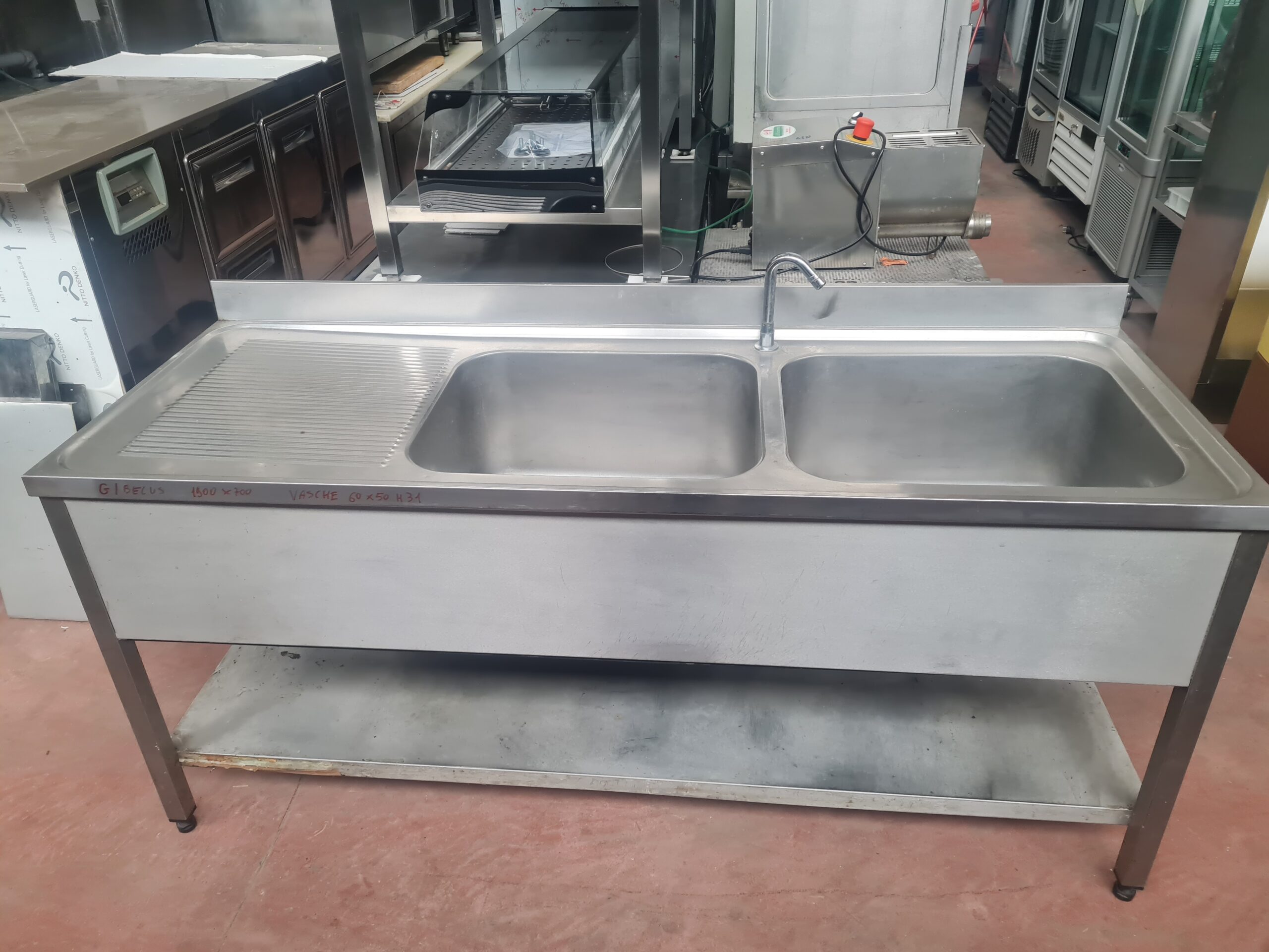 Lavello inox doppia vasca